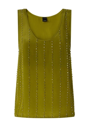 PINKO embellished scoop-neck top - Green