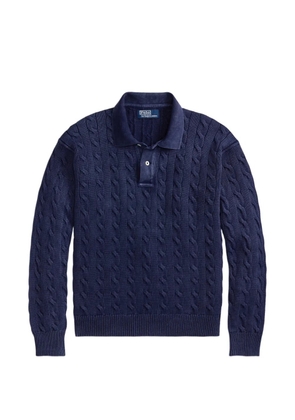 Polo Ralph Lauren cable-knit polo shirt - Blue