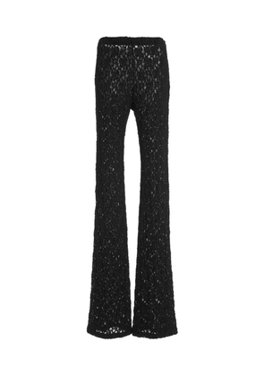 Chloé lace-knit flared trousers - Black