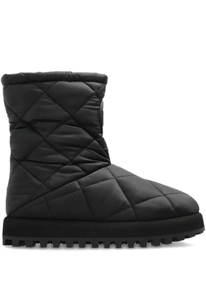 Dolce & Gabbana quilted-effect logo-detail boots - Black