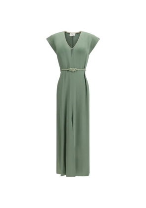 Forte Forte V-neck rope-belt dress - Green
