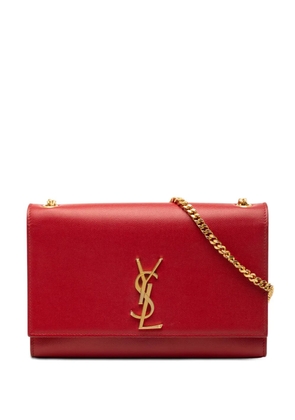 Saint Laurent Pre-Owned 2018 Medium Grain De Poudre Monogram Kate crossbody bag - Red