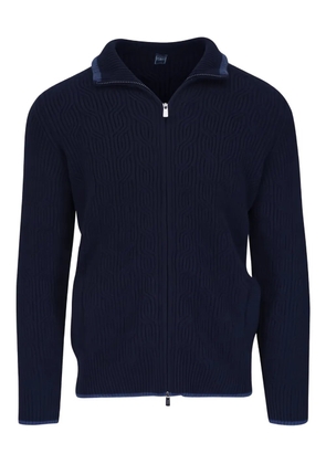 Fedeli cable-knit zip cardigan - Blue