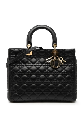 Christian Dior Pre-Owned 2011 Large Lambskin Cannage Lady Dior satchel - Black