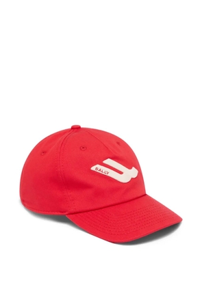 Bally logo-patch baseball cap - Red