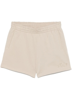 DKNY logo-embroidered track shorts - Neutrals