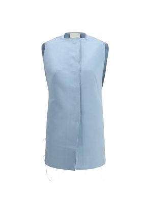 Di Stavnitser Audrey frayed-detail sleeveless top - Blue