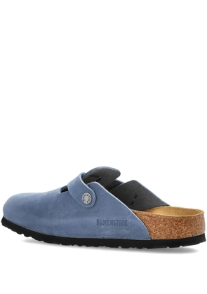 Birkenstock Boston buckle leather mules - Blue