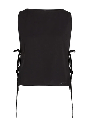 Karl Lagerfeld logo beach top - Black