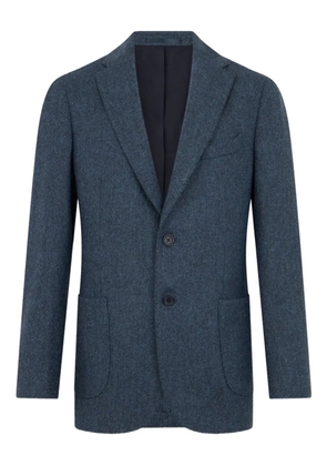 Brooks Brothers herringbone-pattern single-breasted blazer - Blue