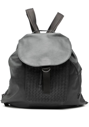 Bottega Veneta Pre-Owned 2012-2025 Intrecciato Trimmed Leather Drawstring backpack - Grey