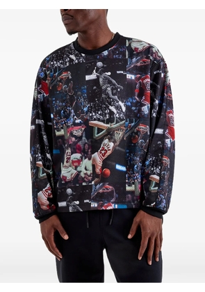 Jordan all-over-print crew-neck top - Black