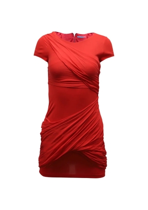 alice + olivia draped short-sleeve dress - Red