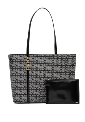 DKNY logo-plaque tote bag - Black