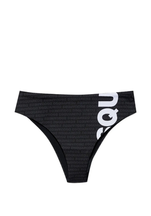 DSQUARED2 logo-print bikini bottoms - Black
