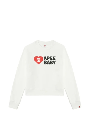 A BATHING APE® logo baby sweatshirt - White