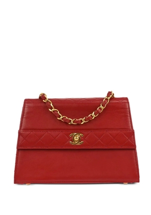 CHANEL Pre-Owned 1989-1991 lambskin shoulder bag - Red