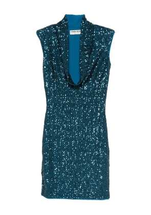 CHIARA BONI La Petite Robe sequinned cowl-neck dress - Blue