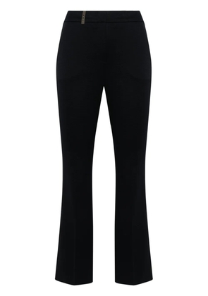 Peserico Ottoman fine-ribbed flared trousers - Blue