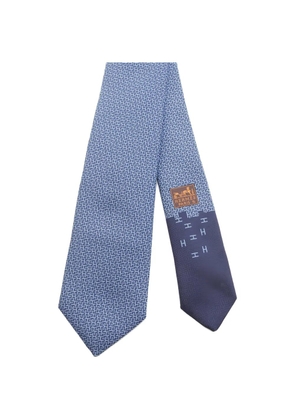 Hermès Pre-Owned geometrical tie - Blue