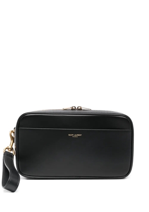 Saint Laurent zip wristlet wash bag - Black