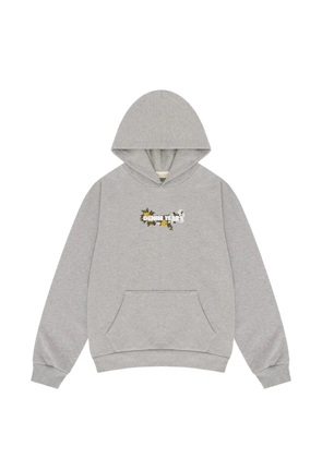 Denim Tears embroidered floral logo hoodie - Grey