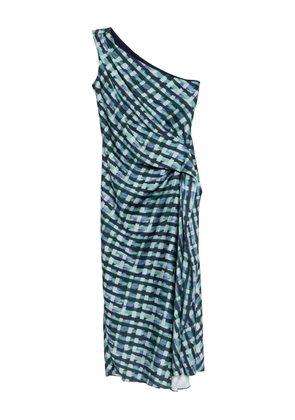 Amsale check-printed dress - Purple