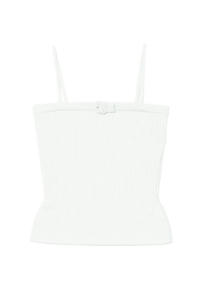 Courrèges ribbed strap tank top - Blue