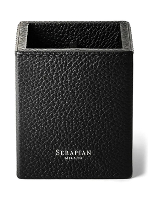 Serapian Cachemire leather pen pot - Black