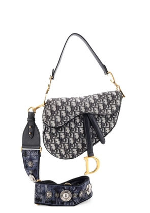 Christian Dior Pre-Owned Saddle Handbag with Strap Oblique Canvas Medium shoulder bag - Blue