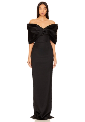 SAU LEE Paloma Gown in Black. Size 0. Also in 6.