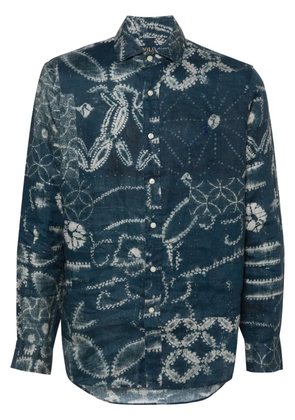 Polo Ralph Lauren abstract-print linen shirt - Blue