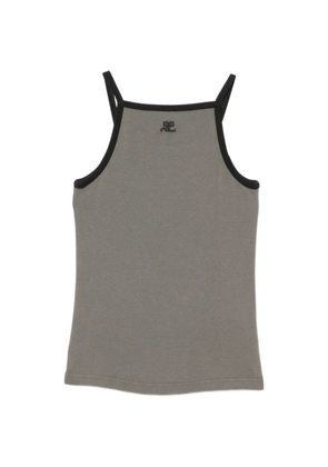 Courrèges logo-embroidered vest - Grey