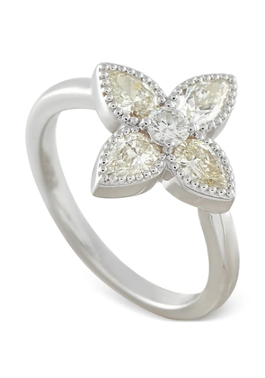 LB Exclusive floral-motif diamond ring - Silver