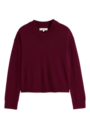 Chinti & Parker ribbed V-neck sweater - Red