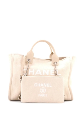 CHANEL Pre-Owned Deauville Mixed Fibers Small tote bag - Neutrals