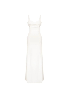 POST MERIDIEM gathered-detail maxi dress - White