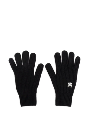AMIRI logo-embroidered gloves - Black