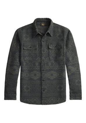 Ralph Lauren RRL abstract-pattern overshirt - Grey
