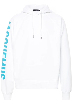 Jacquemus raised-logo cotton hoodie - White