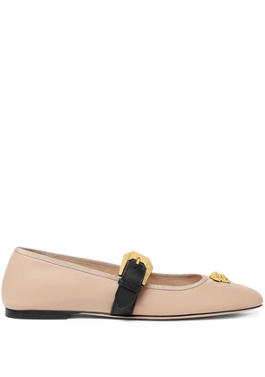 Versace La Medusa nappa ballet flats - Neutrals
