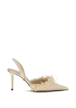 MACH & MACH pearl slingback pumps - Neutrals