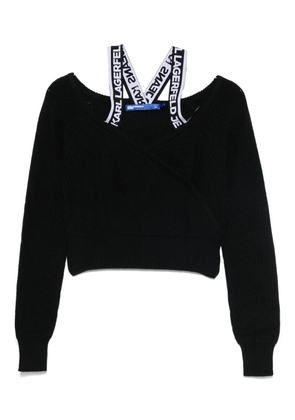 Karl Lagerfeld Jeans cross-strap sweater - Black
