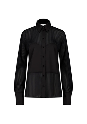 VAILLANT STUDIO textured panelled shirt - Black