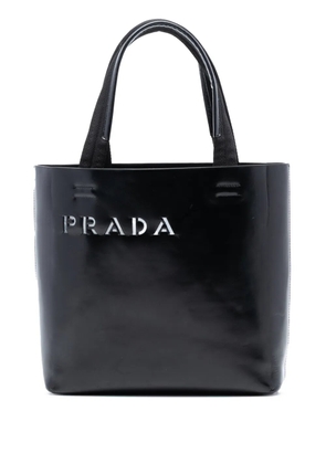 Saint Laurent Pre-Owned 2021-2025 Spazzolato Laser Cut Logo tote bag - Black