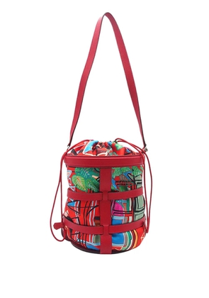 Hermès Pre-Owned 2016 Silk and Epsom Sac Musardine bucket bag - Multicolour