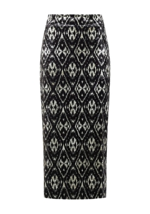 Pierre-Louis Mascia geometric-pattern maxi skirt - Black