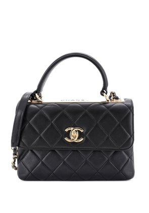 CHANEL Pre-Owned Trendy CC Top Handle Bag Quilted Lambskin Small shoulder bag - Black