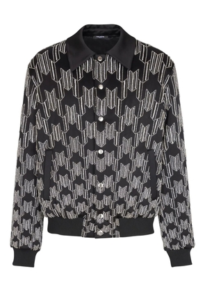 Balmain crystal-embellished bomber jacket - Black