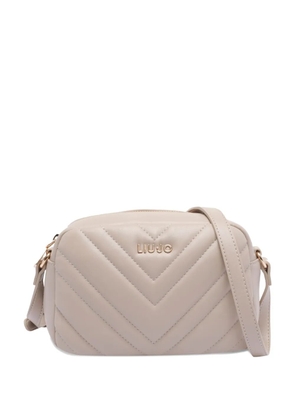 LIU JO quilted logo-plaque shoulder bag - Neutrals